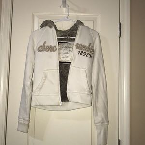 white abercrombie hoodie